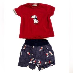 Mayoral Red / Navy Dog Print Set 2-4M